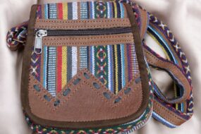 Hemp Wool Leather Shoulder Bag for Any Occasion - Fancy Side Polyester Himalayan Bag with Strap