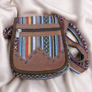 Hemp Wool Leather Shoulder Bag for Any Occasion - Fancy Side Polyester Himalayan Bag with Strap
