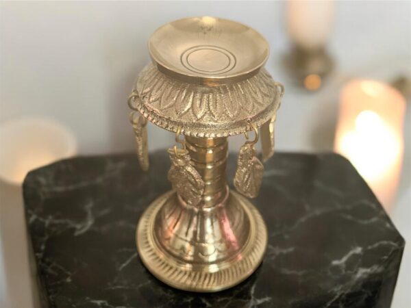 Handcrafted Brass Candle Holder – Traditional Oil Lamp for Home Décor & Gifts - Image 3