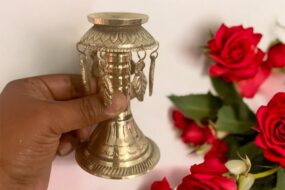 Handcrafted Brass Candle Holder – Traditional Oil Lamp for Home Décor & Gifts