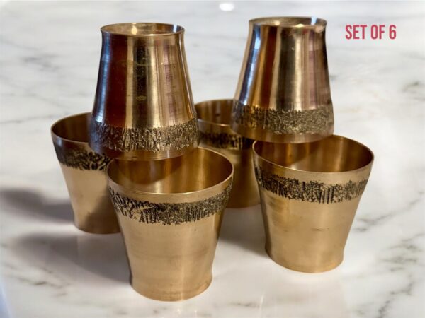Brass Shot Glasses – Set of 6 Premium Luxury Gift Set | TamraTrade - Image 4