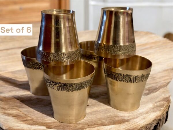 Brass Shot Glasses – Set of 6 Premium Luxury Gift Set | TamraTrade - Image 3