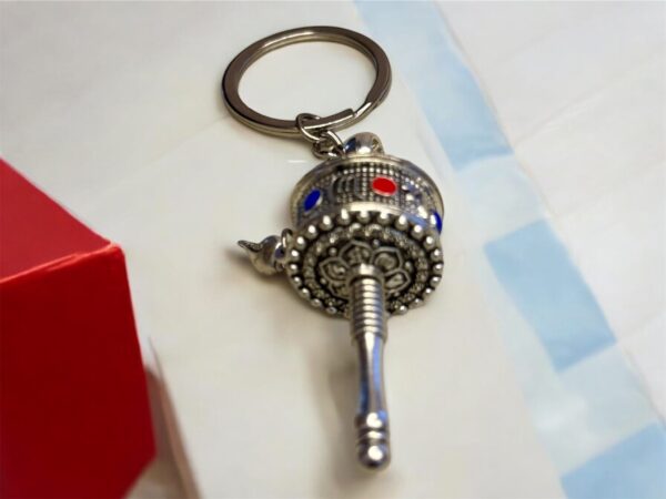 Prayer Wheel Keychain, Tibetan Buddhist Small Handcrafted, Mini Portable Meditation Tool, Spiritual Accessory, Unique Gift, Car Keychain - Image 2