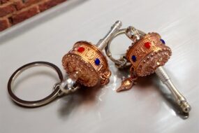 Prayer Wheel Keychain, Tibetan Buddhist Small Handcrafted, Mini Portable Meditation Tool, Spiritual Accessory, Unique Gift, Car Keychain