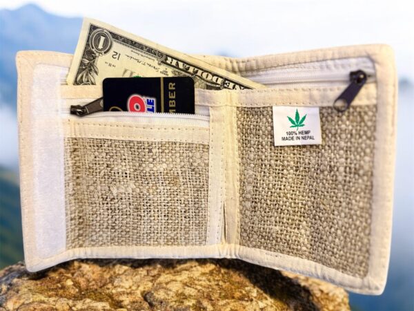 Hemp Wallet, handmade Natural fiber purse, eco-friendly unique wallet made with organic hemp fiber from Nepal, unisex wallet, Cotton Wallet - Image 3