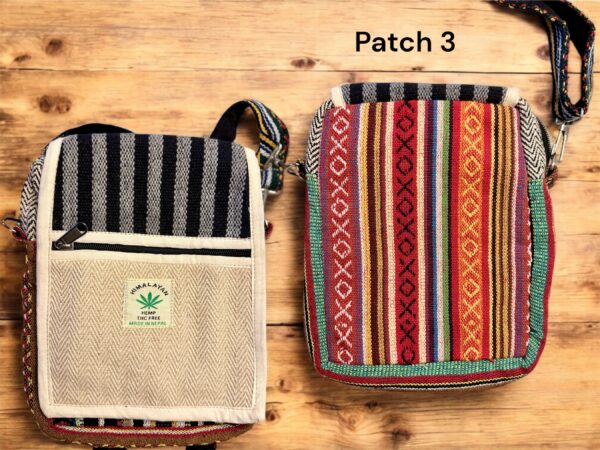 Handcrafted Hemp Side Bag with Adjustable Strap Travel Shoulder Handbag Everyday Lightweight Colorful Natural Bag from Nepal - Image 4