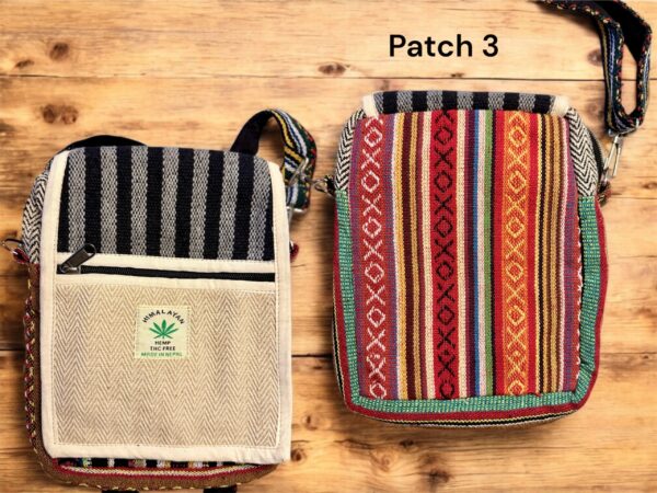 Handcrafted Hemp Side Bag with Adjustable Strap Travel Shoulder Handbag Everyday Lightweight Colorful Natural Bag from Nepal - Image 4