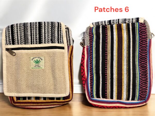 Handcrafted Hemp Side Bag with Adjustable Strap Travel Shoulder Handbag Everyday Lightweight Colorful Natural Bag from Nepal - Image 7