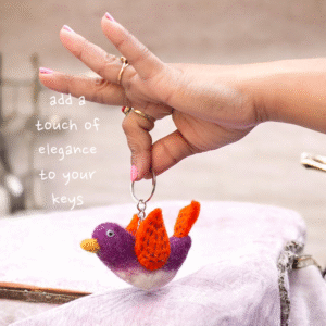 Felt Animal Funny Bird Keyring, Bags and Key Accessories Cute Bird Backpack Charm Keychain