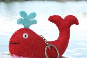 Felt Animal Funny Whale Keyring, Bags and Key Accessories Cute Fish Backpack Charm Keychain