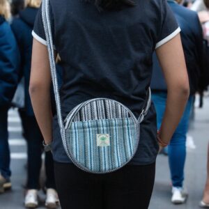 Women's Himalayan Hemp Round Side Bag – Luxury Eco Friendly Shoulder Bag Gift For Ladies