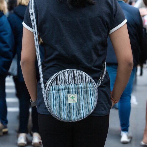 Women's Himalayan Hemp Round Side Bag – Luxury Eco Friendly Shoulder Bag Gift For Ladies