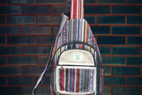 Handmade Multi Color Sling Hemp Bag, Lightweight Travel Bag, Unisex Hemp Boho Bag, Casual Sling Bag pack, One Shoulder Crossover Bag