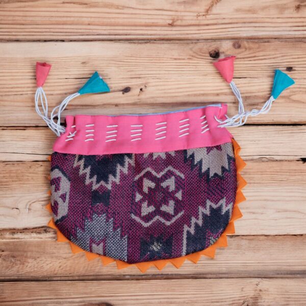 Set of 12 Handmade Nepali Gift Pouches | Colorful Boho Drawstring Bags | Small Item Favor Bags | Ethnic Party Gift Bags | Reusable Gift Bags - Image 2